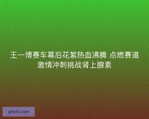 王一博赛车幕后花絮热血沸腾 点燃赛道激情冲刺挑战肾上腺素 王一博赛车幕后花絮热血沸腾 点燃赛道激情冲刺挑战肾上腺素